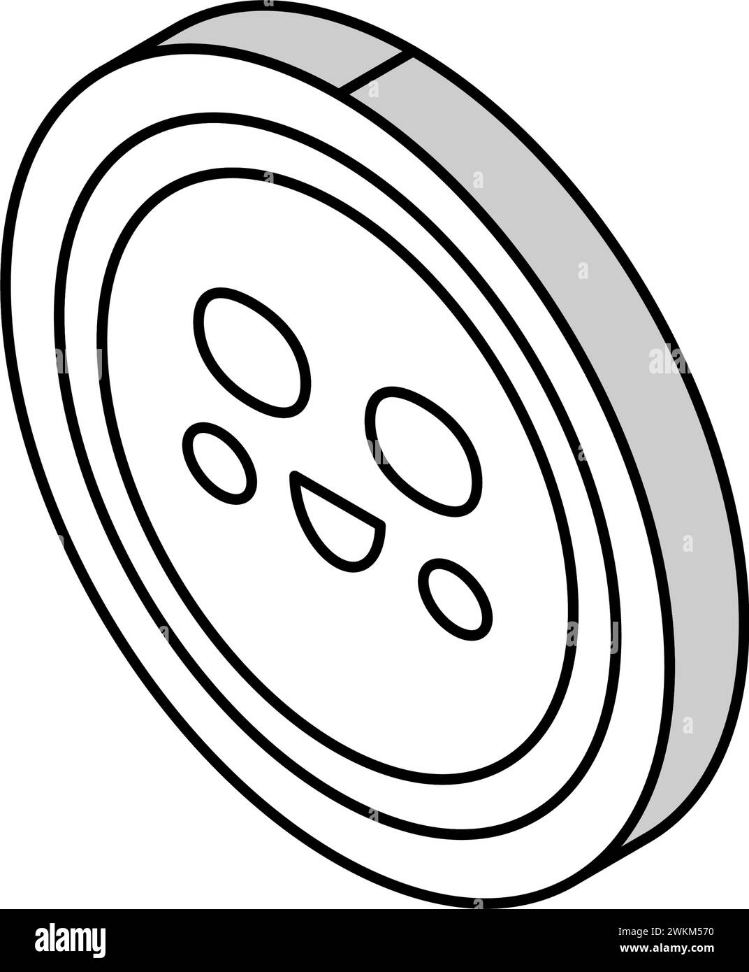 Sonnenschein Lächeln Charakter isometrische Icon Vektor Illustration Stock Vektor