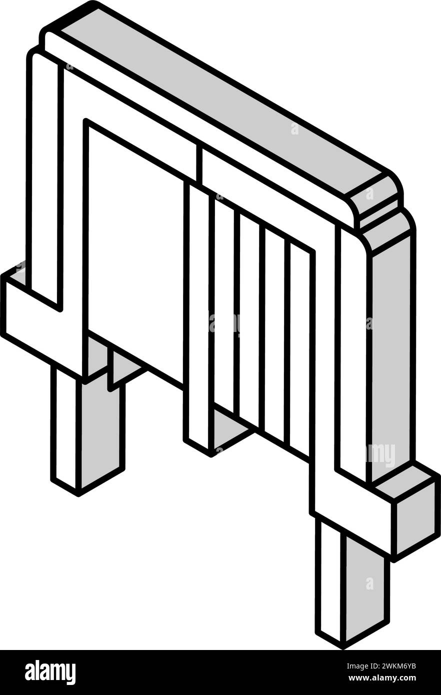 Isometrische Symbolvektordarstellung des induktors Electrical Engineer Stock Vektor