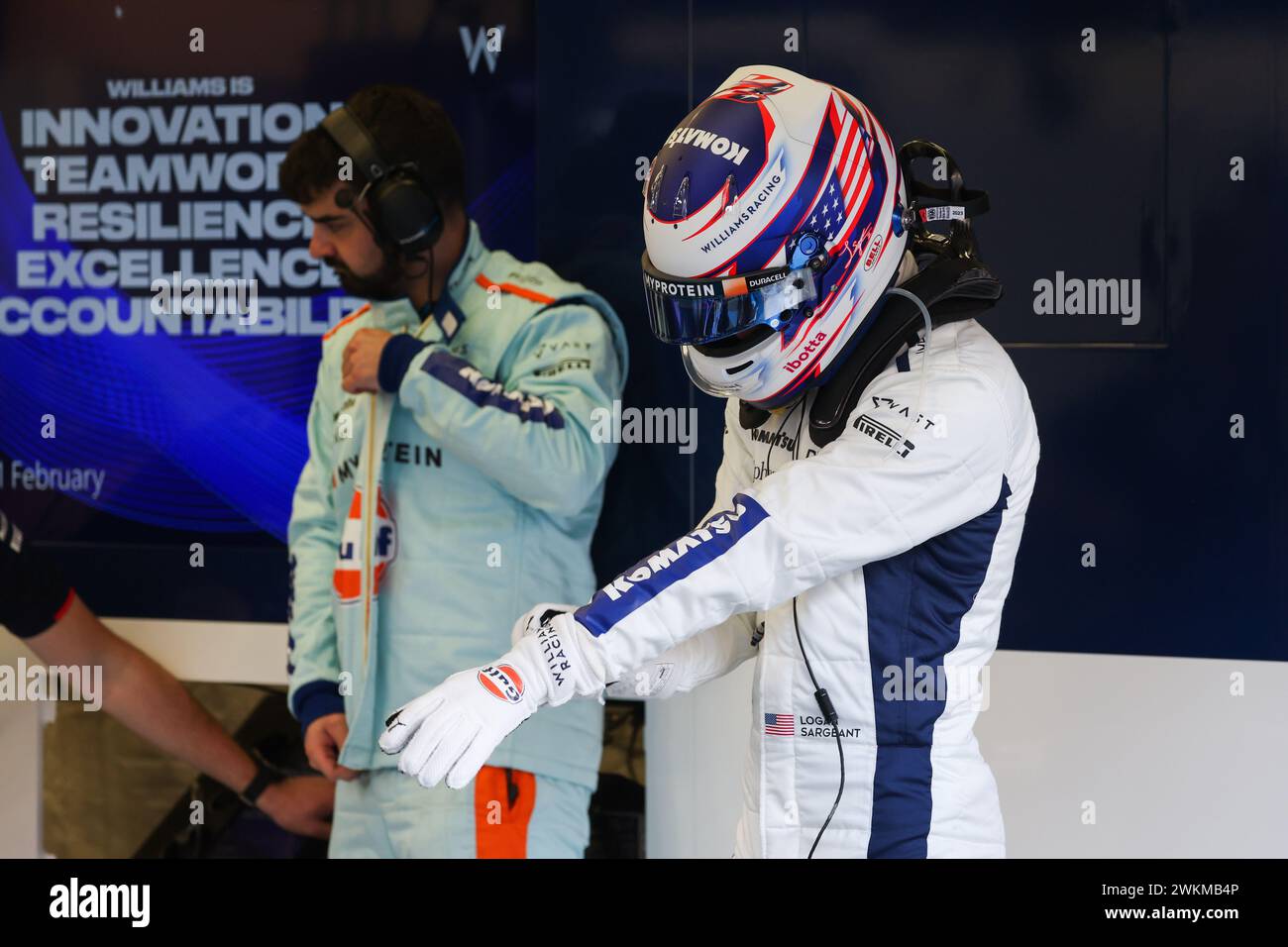 SARGEANT Logan (usa), Williams Racing FW46, Porträt während der Formel 1 Aramco Vorsaisontests 2024 der FIA Formel 1 Weltmeisterschaft 2024 vom 21. Bis 23. Februar 2024 auf dem Bahrain International Circuit in Sakhir, Bahrain Stockfoto