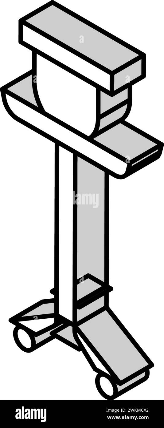 Standplatz Papageienvogel isometrische Icon Vektor Illustration Stock Vektor