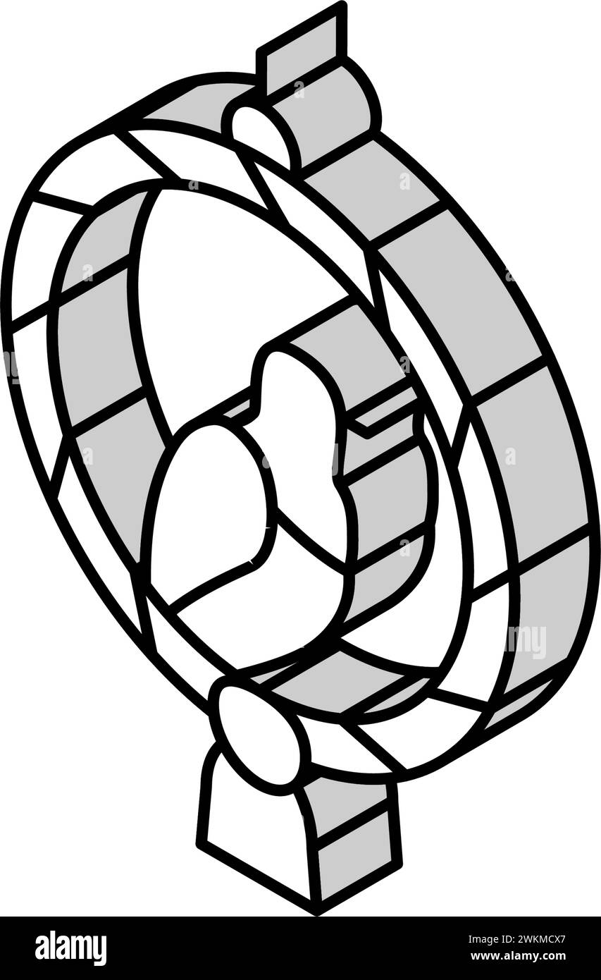 Swing Papageienvogel isometrische Icon Vektor Illustration Stock Vektor