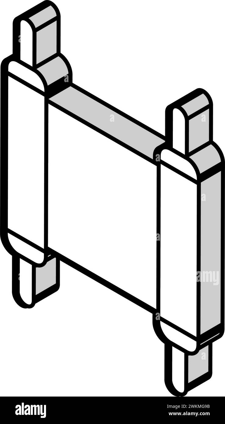 jüdische isometrische Icon-Vektor-Illustration Stock Vektor
