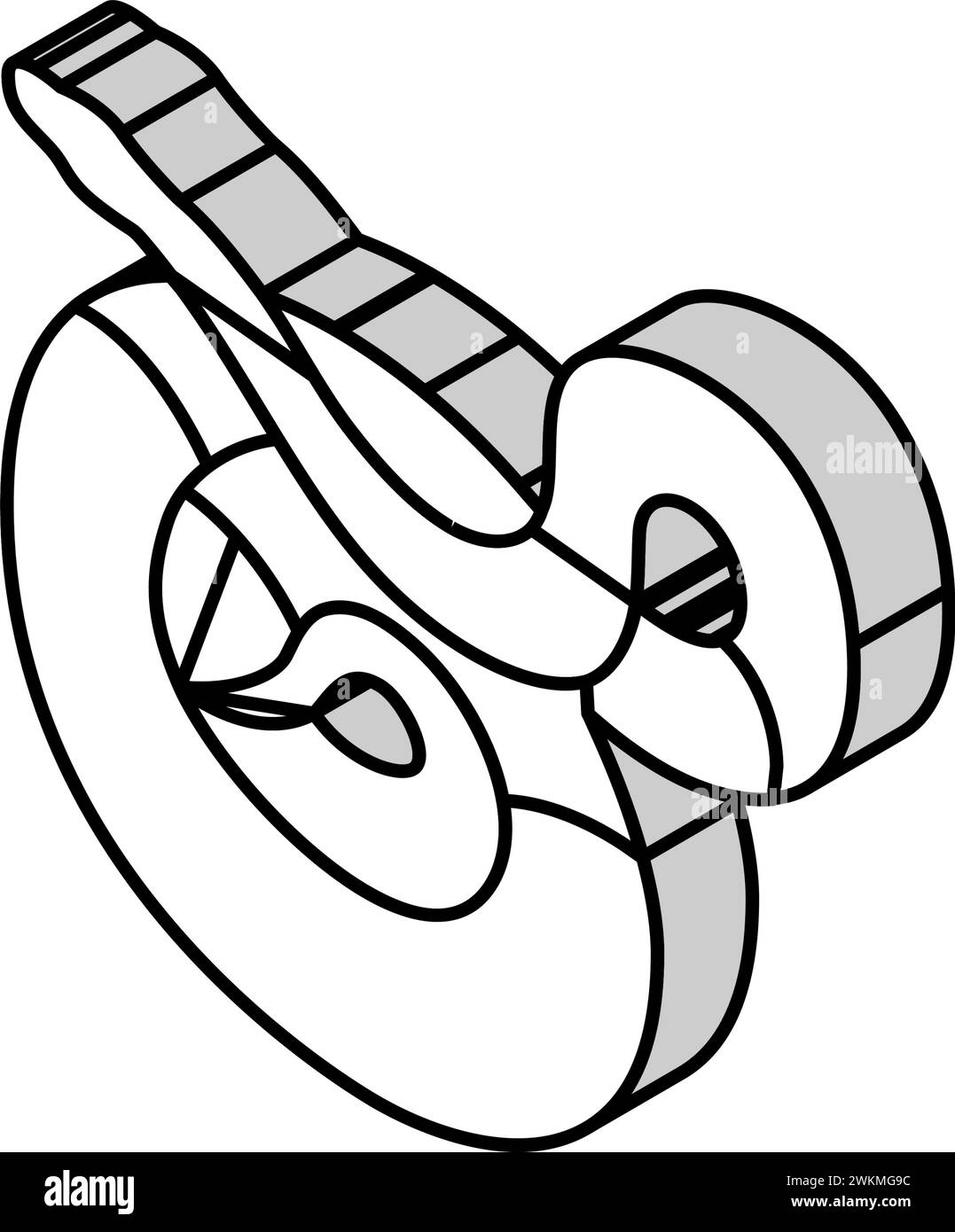 python Tier Schlange isometrische Icon Vektor Illustration Stock Vektor