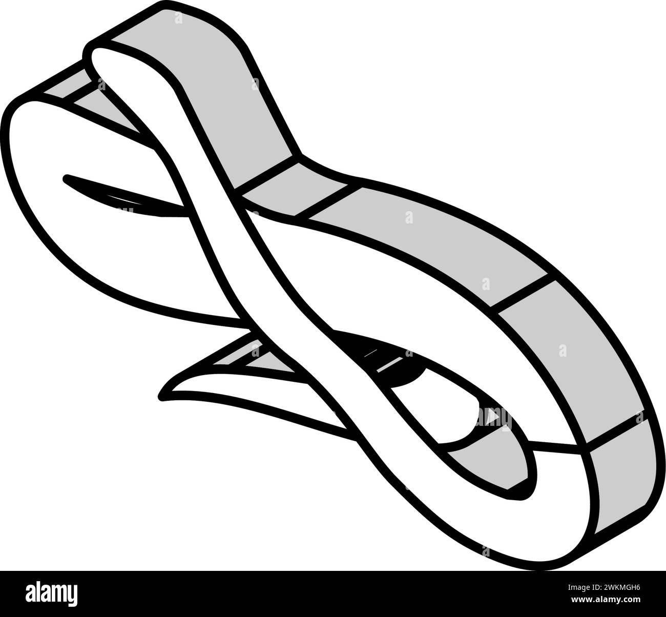 Grüne Baum Python Tier Schlange isometrische Icon Vektor Illustration Stock Vektor