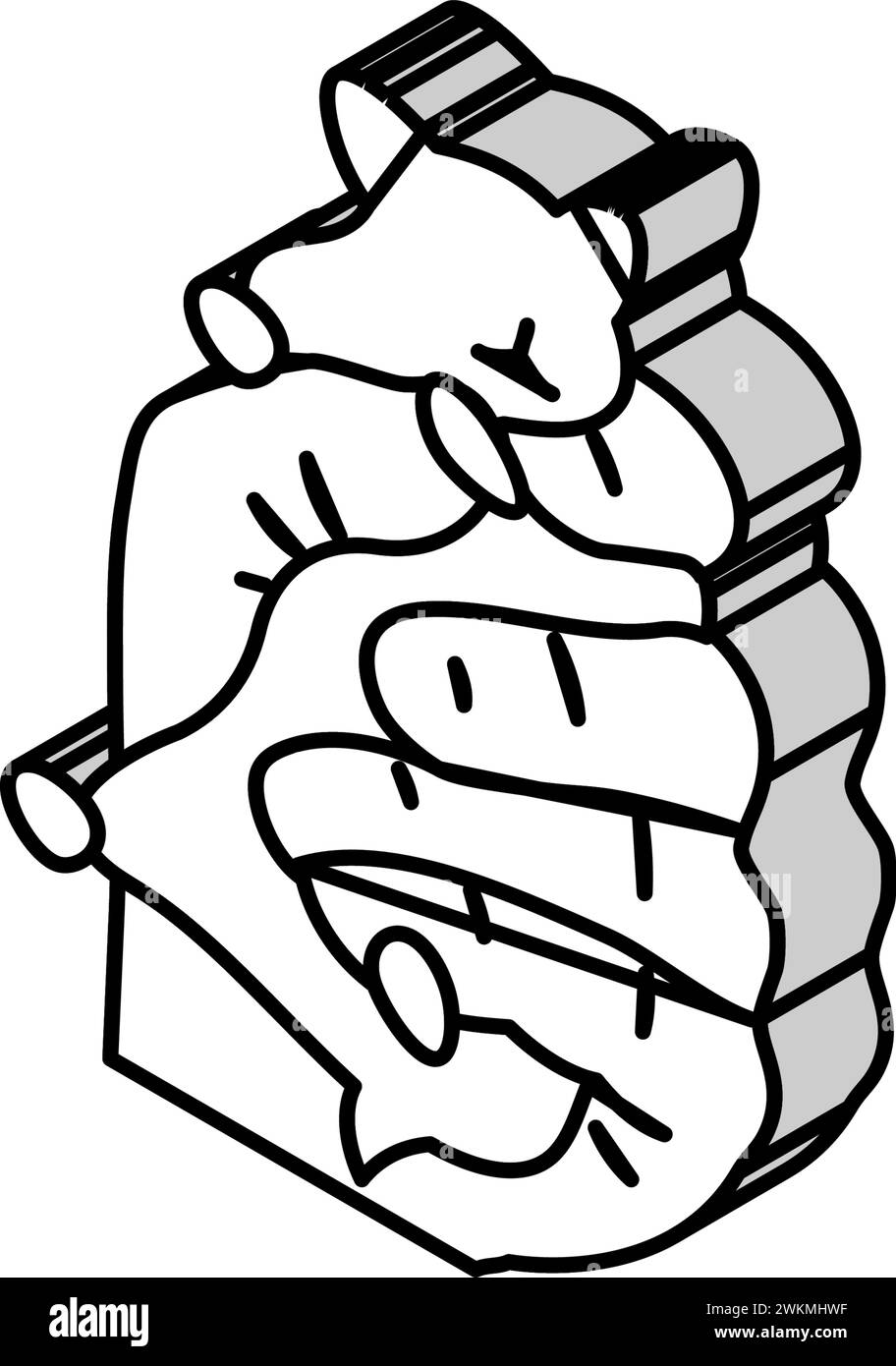 Hamster Haustier Hand isometrische Icon Vektor Illustration Stock Vektor