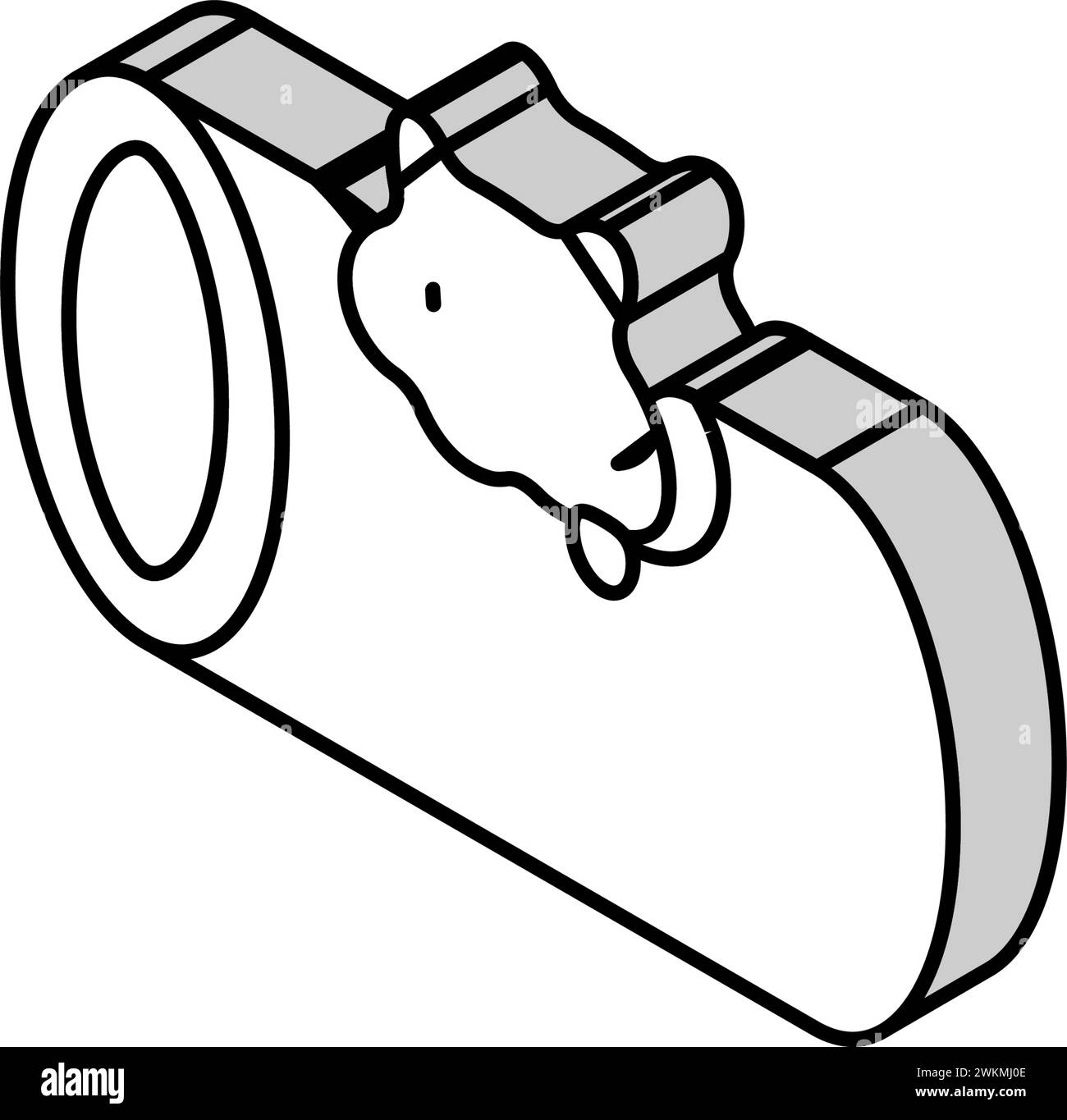 Hamster im Tunnel PET isometrische Icon Vektor Illustration Stock Vektor