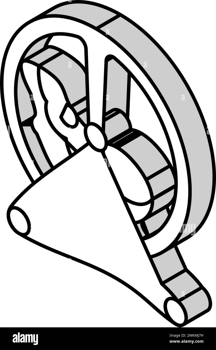 Hamster im Rad Haustier isometrische Icon Vektor Illustration Stock Vektor