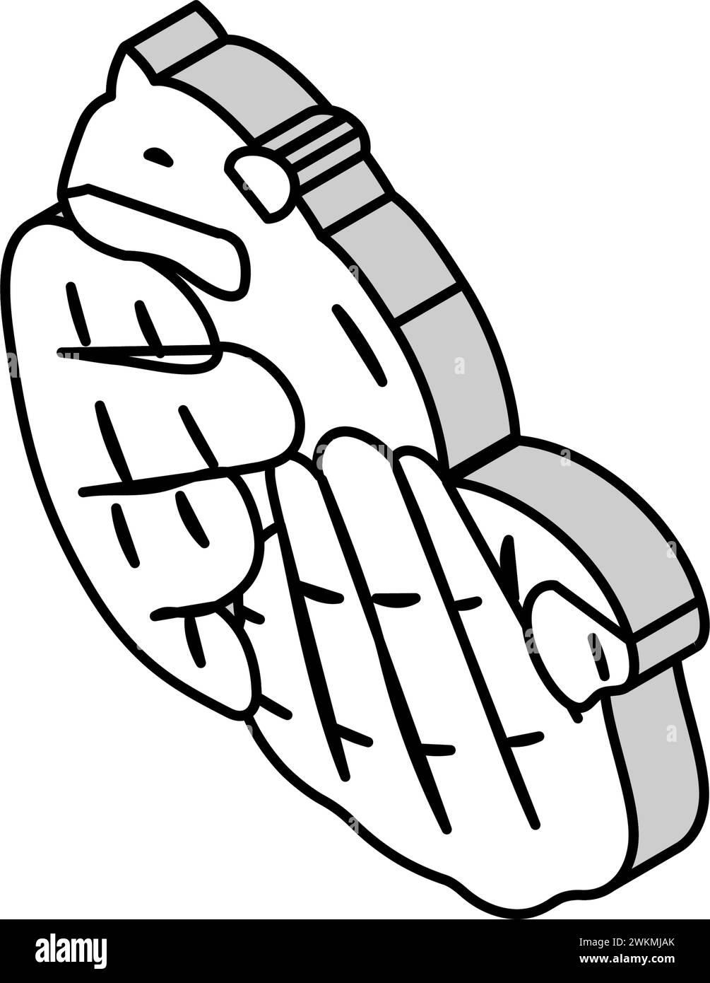 Hamster Hand Haustier isometrische Icon Vektor Illustration Stock Vektor
