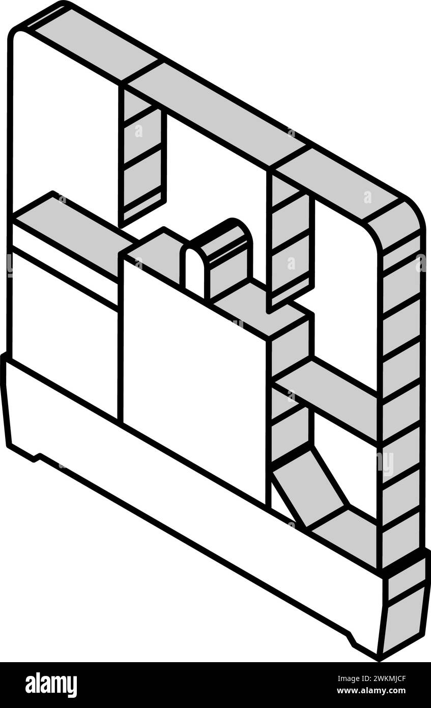 Hamsterkäfig PET isometrische Icon Vektor Illustration Stock Vektor