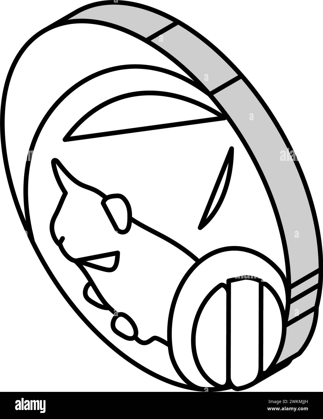 Hamster in Kugel PET isometrische Icon Vektor Illustration Stock Vektor