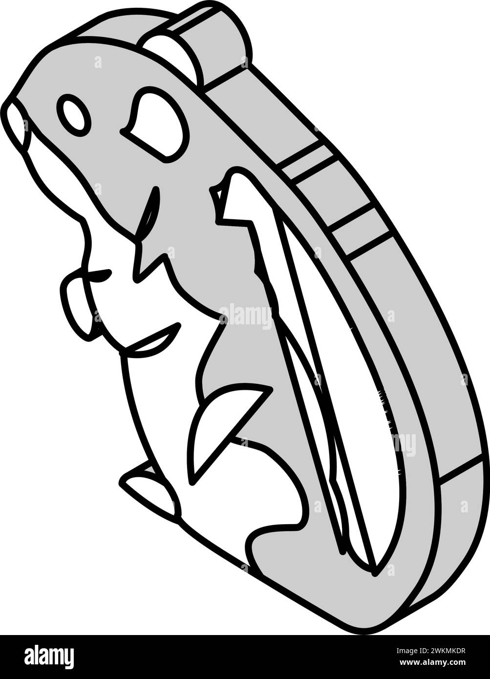 Hamster stehend Haustier isometrische Icon Vektor Illustration Stock Vektor