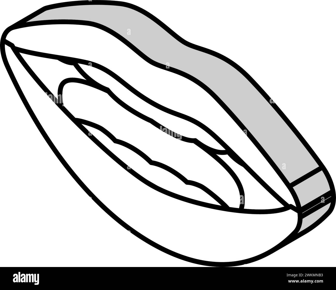 r Letter Mouth animieren isometrische Icon Vektor-Illustration Stock Vektor