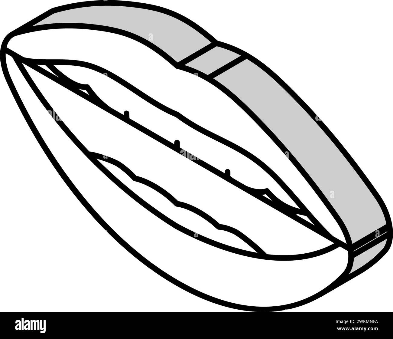 ch sh j Letter Mouth animieren isometrische Iconvektorillustration Stock Vektor