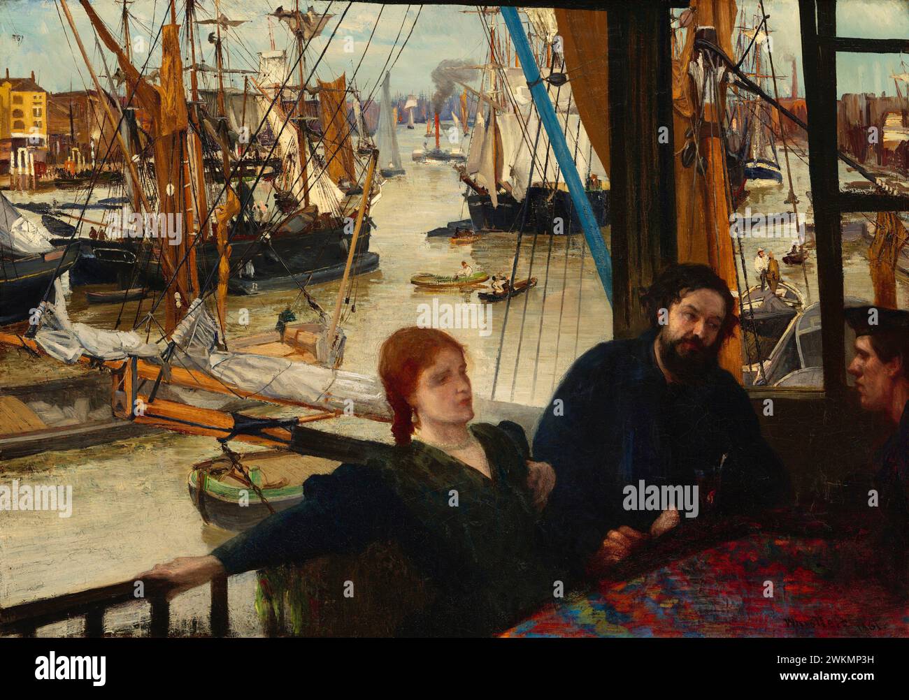 Wapping. James McNeill Whistler. 1860-1864. Stockfoto