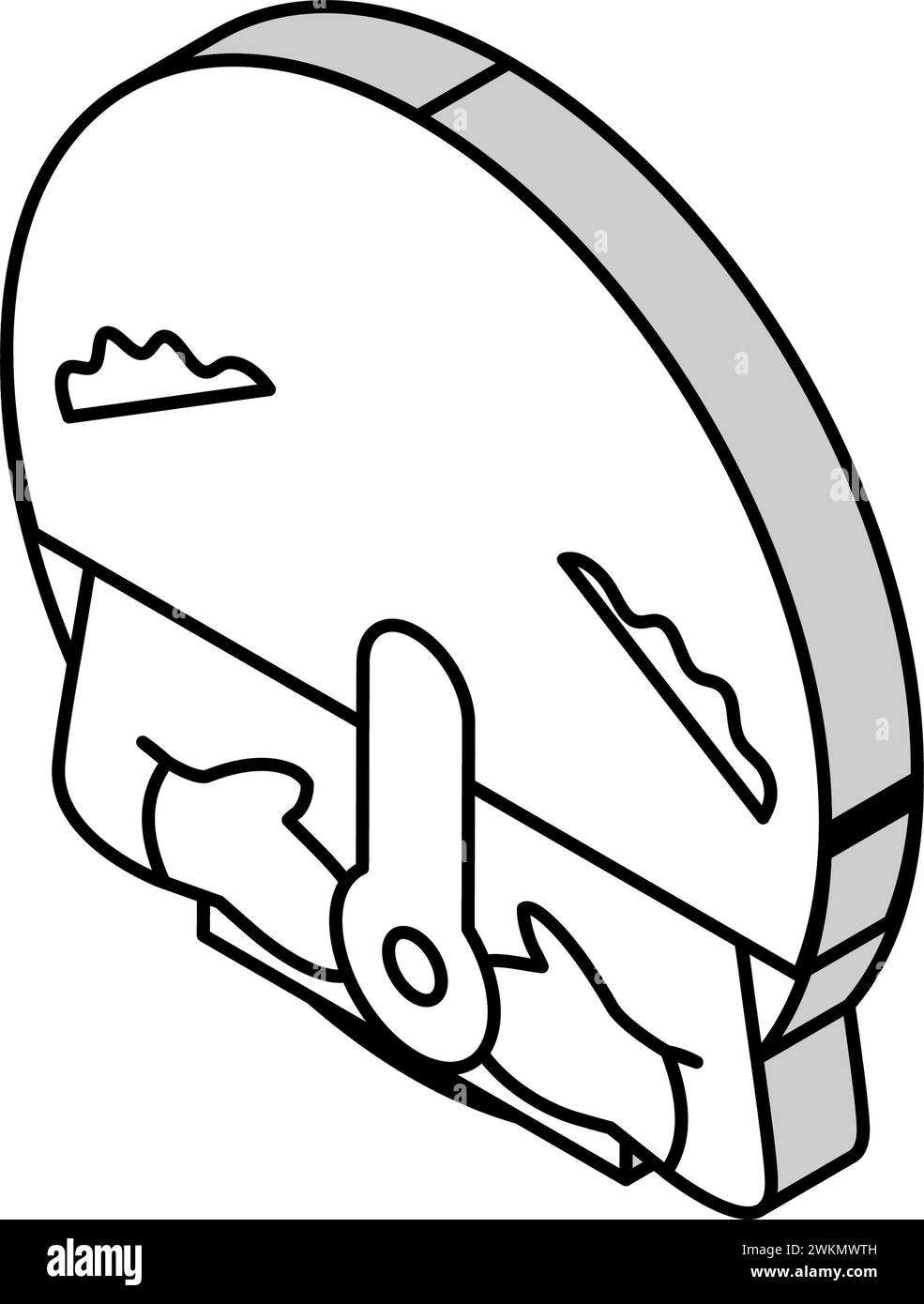 Fieber Schüttelkrankheit Symptom isometrische Icon Vektor Illustration Stock Vektor