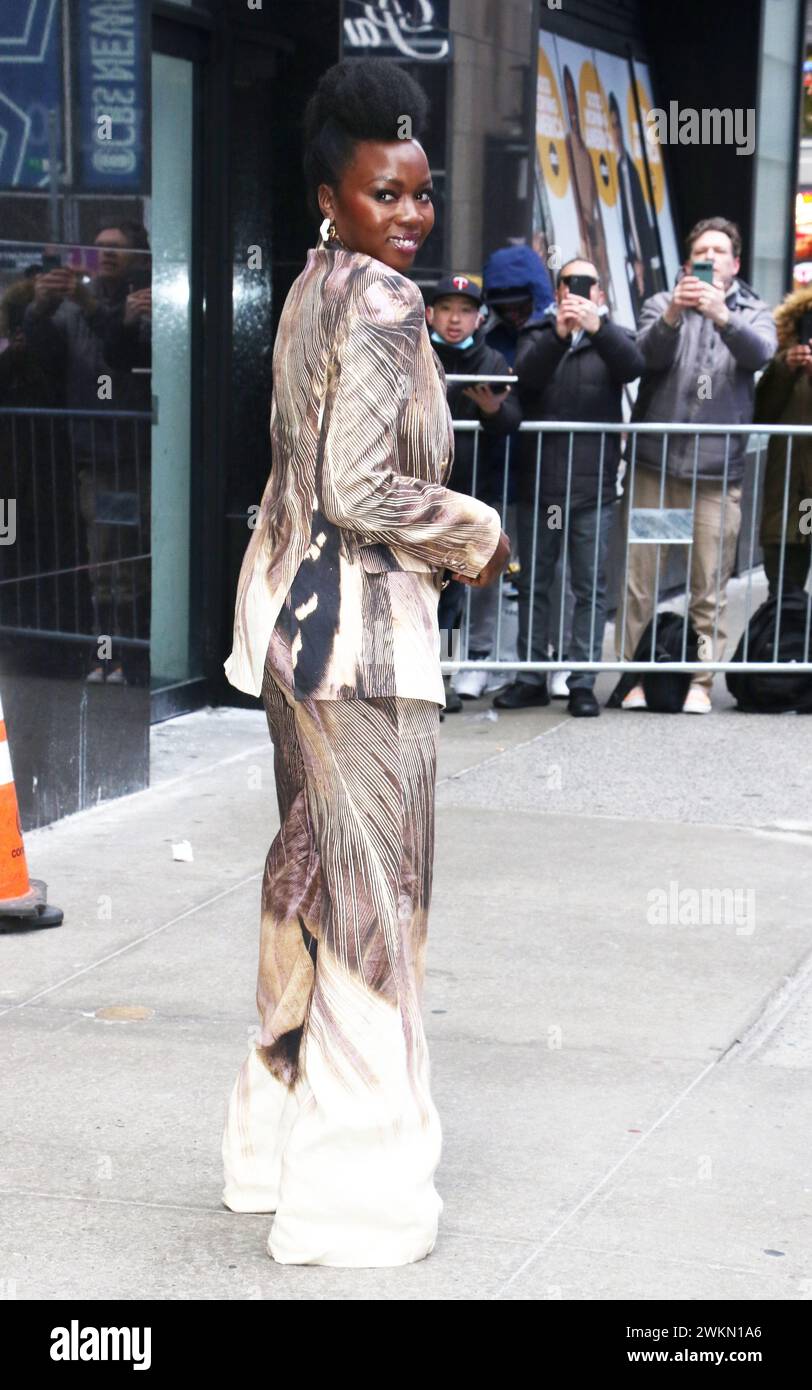 21. Februar 2024 Danai Gurira in Good Morning America über die neue Serie The Walking Dead: The Ones Who Live in New York. Februar 2024Guthaben: RW/Mediapunch Stockfoto