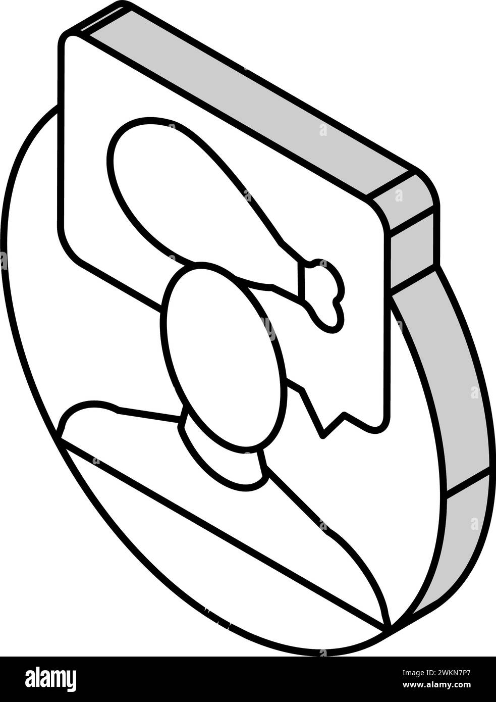 Übermäßige Hungerkrankheit Symptom isometrische Symbol Vektor Illustration Stock Vektor