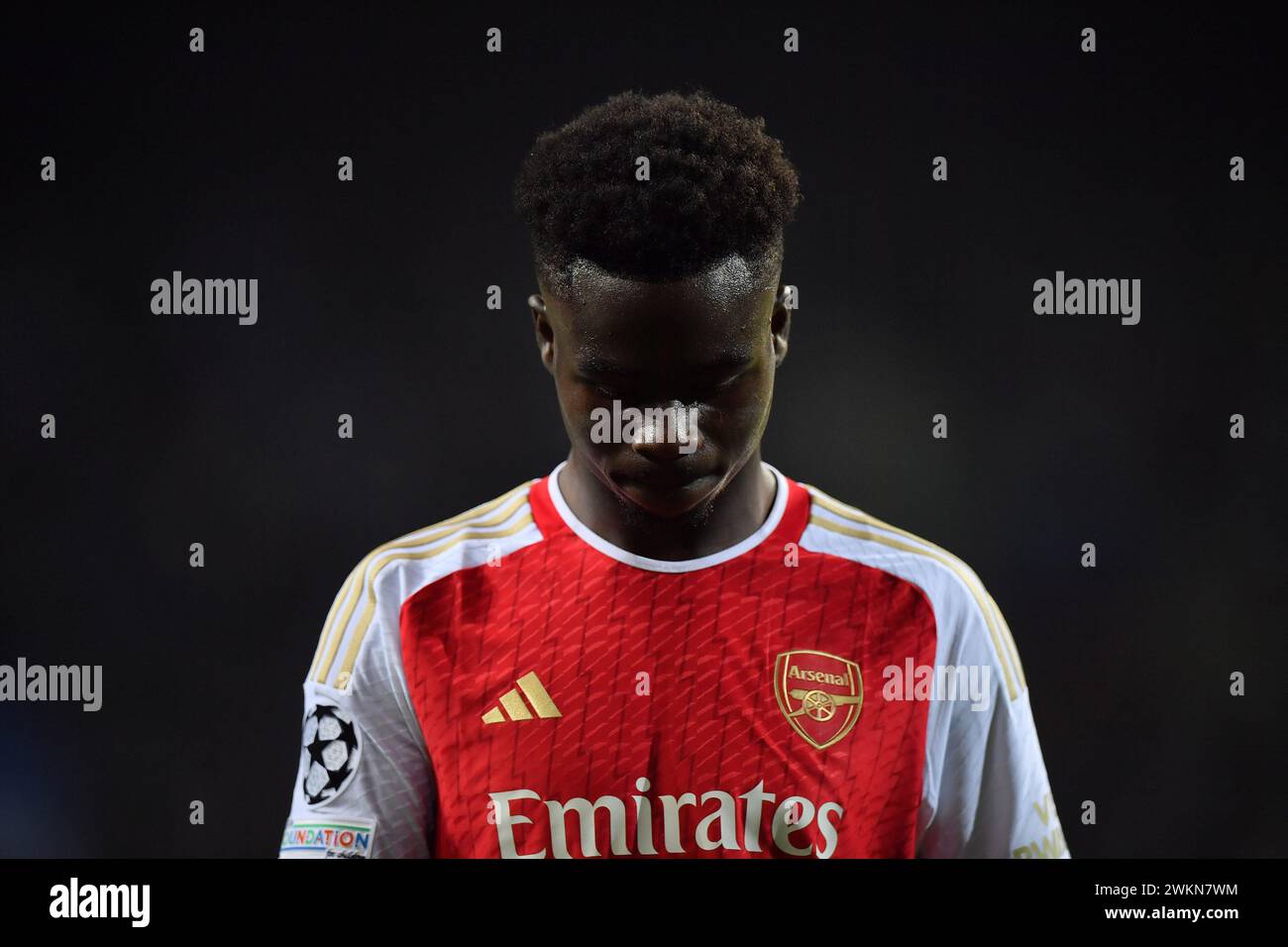Win FC Bukayo Saka Foto Incorniciata Da Parete - Ritratto Calcio Moderno, 33x24 Cm, Nero