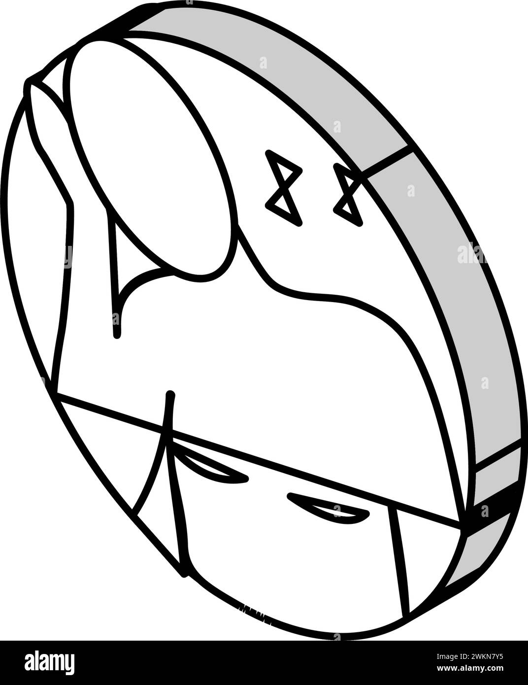 Persistierende Ermüdungskrankheit Symptom isometrische Symbol Vektor-Illustration Stock Vektor