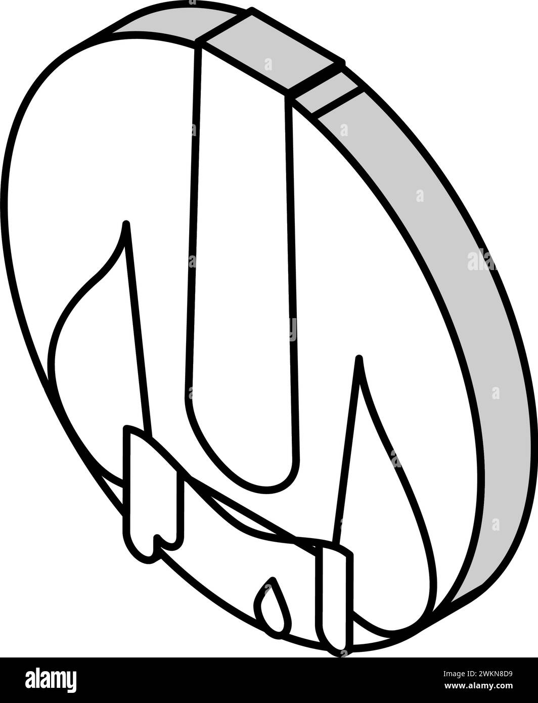 Häufige Nasenbluten Krankheit Symptom isometrische Symbol Vektor Illustration Stock Vektor