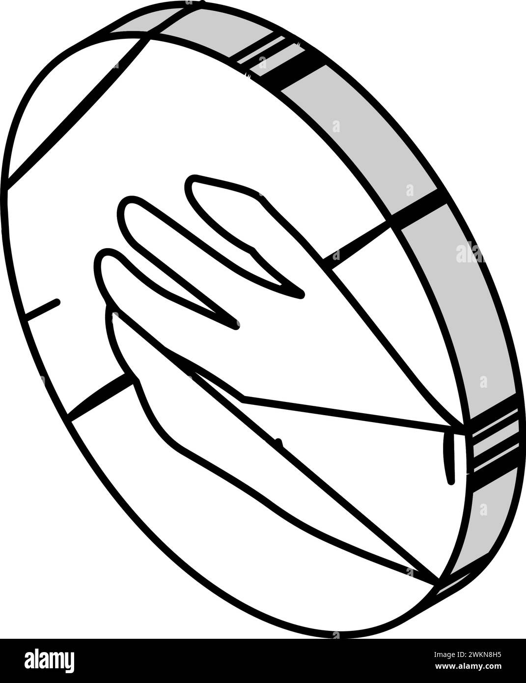 Persistierende juckende Krankheit Symptom isometrische Icon Vektor Illustration Stock Vektor