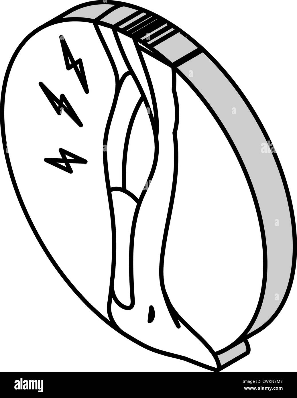 Muskelkrämpfe Krankheit Symptom isometrische Icon Vektor Illustration Stock Vektor