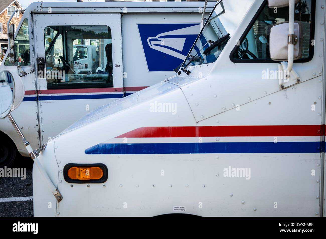 US-Postdienstleistungswagen in Camden, Maine, USA Stockfoto