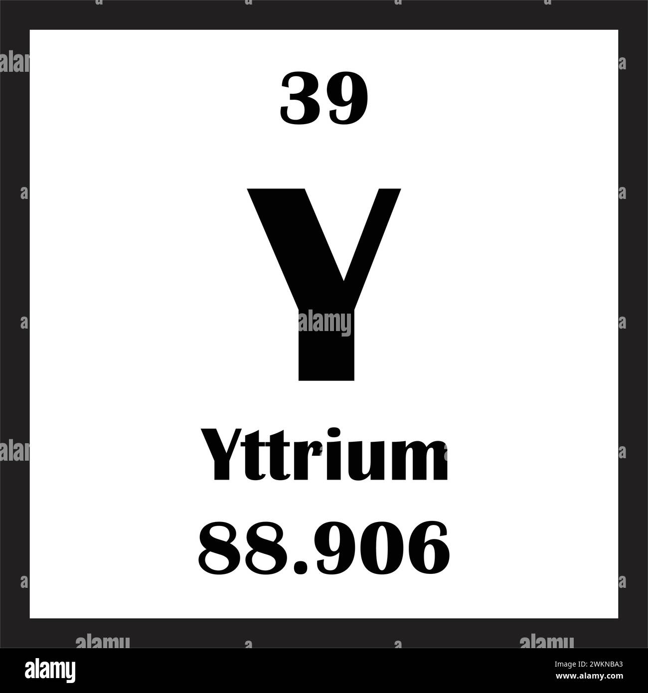 Yttrium Chemical Element Symbol Vektor Illustration Design Stock Vektor