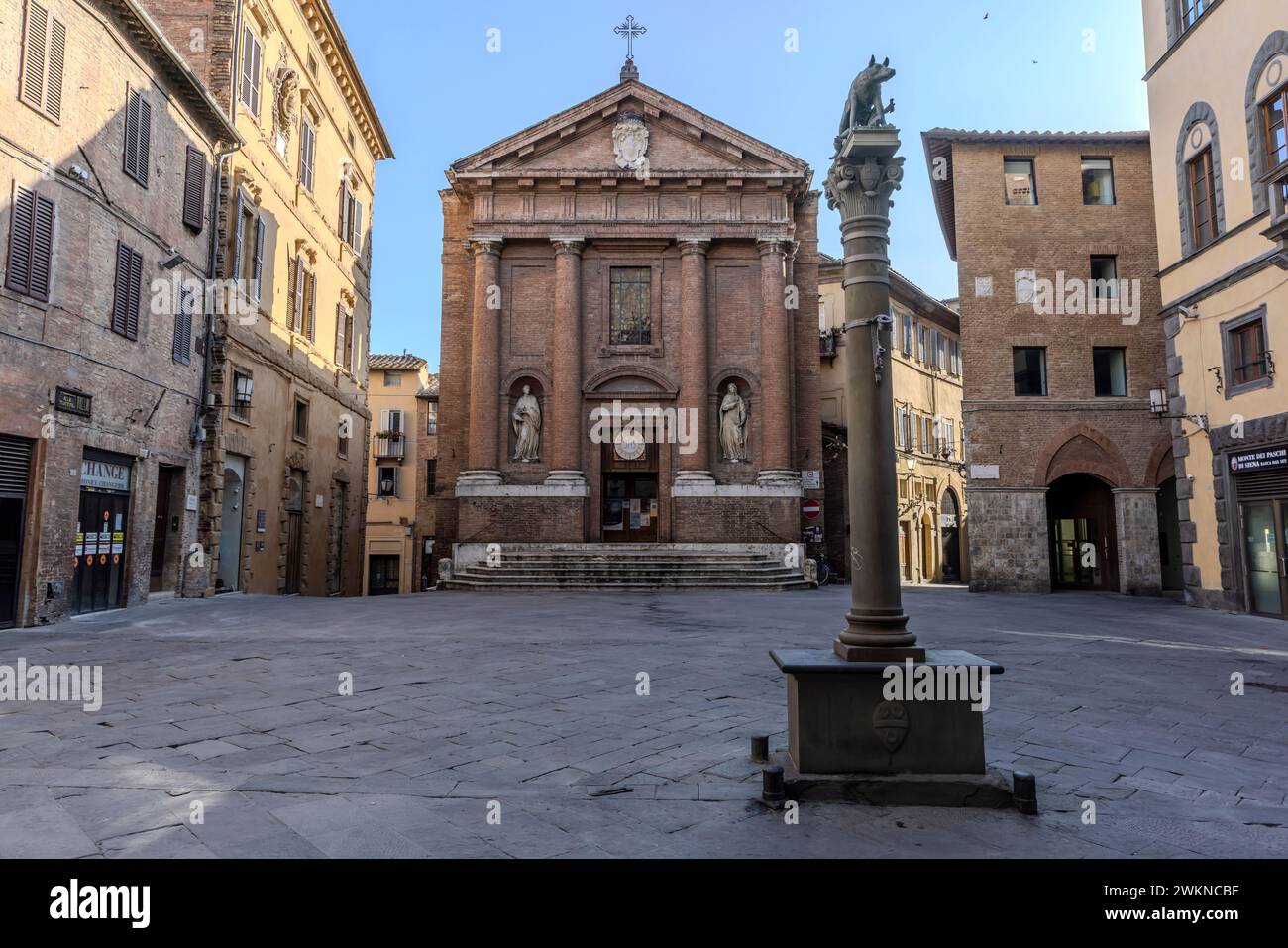 Santo Spirito Kirche in Siena, Italien Stockfoto