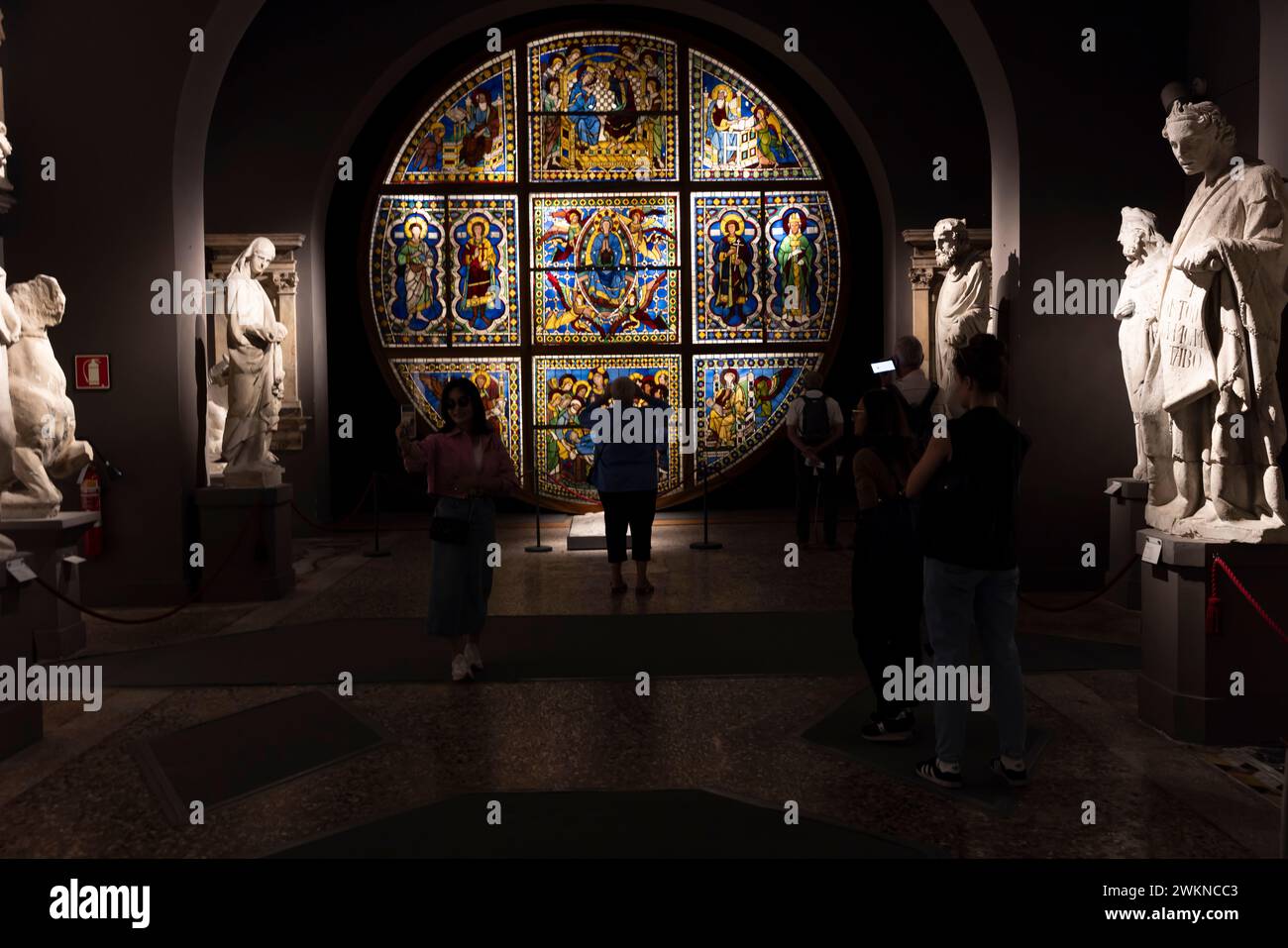 Die Cripta befindet sich unter dem Dom in Siena, Italien. Stockfoto