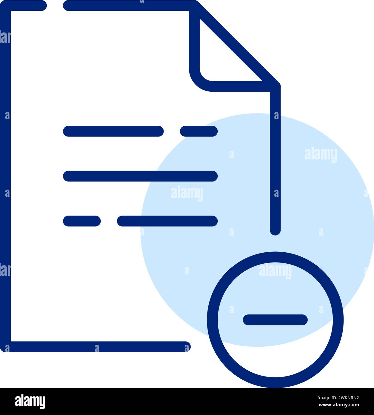 Rechteckiges Strichgrafik-Symbol mit Minuszeichen für Branding-Grafiken Stock Vektor