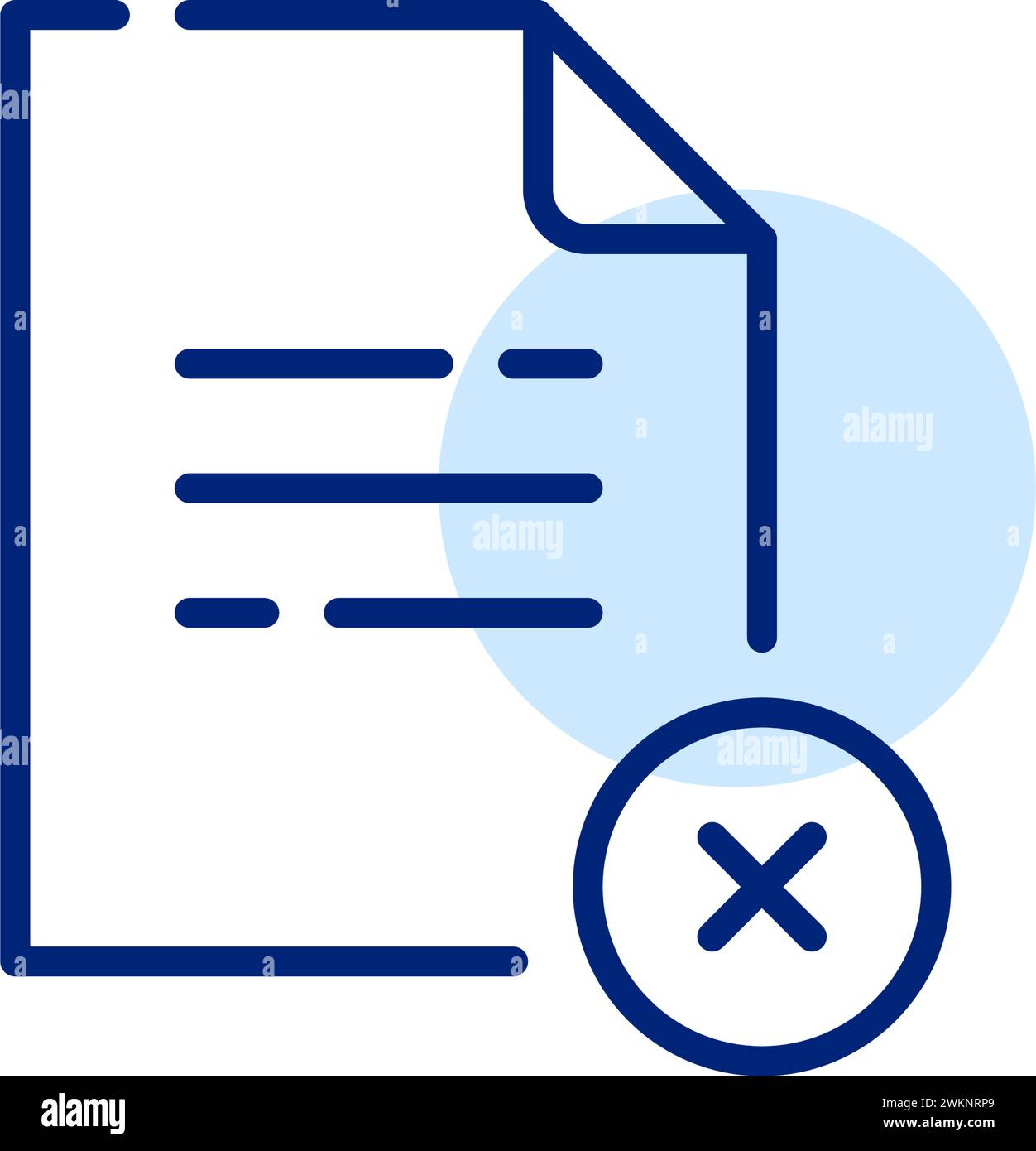 Symbol zum Löschen der Datei. Pixel perfekt, bearbeitbar Stock Vektor