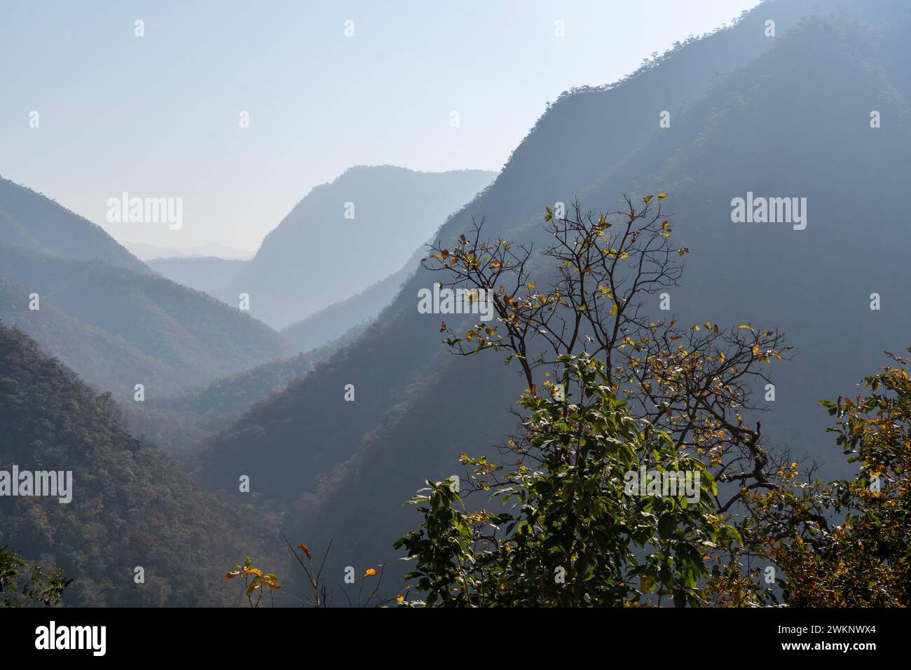 Berglandschaft in der Provinz Mae Hong Son, Thailand Stockfoto