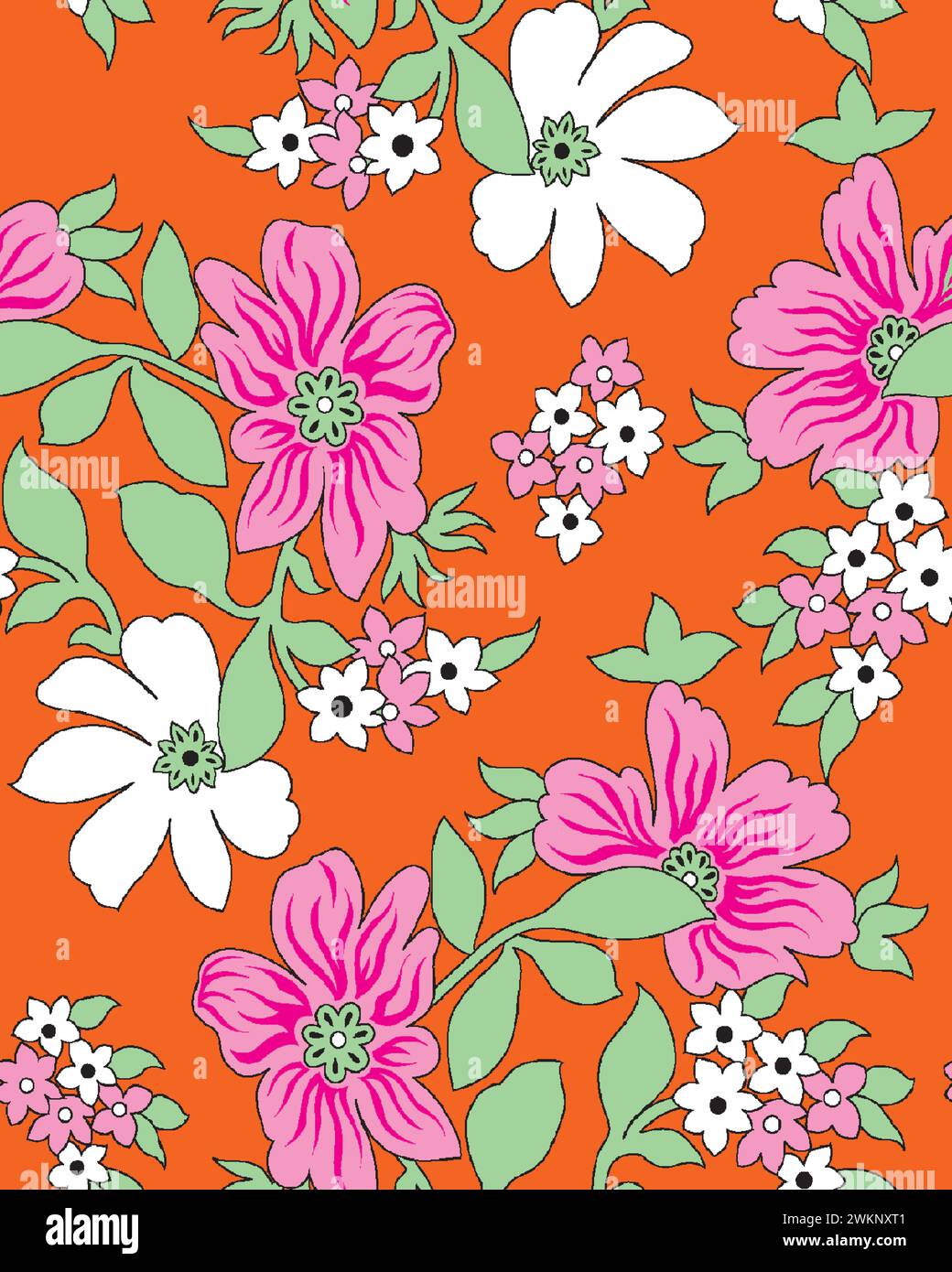 Mehrfarbig dekorierte Handzeichnung gerendert gezeichnet ornamental auf dem gesamten Basishintergrund Wiederholungsmuster geometrische Textur Grenze ethnischer Stamm erstellen Stock Vektor