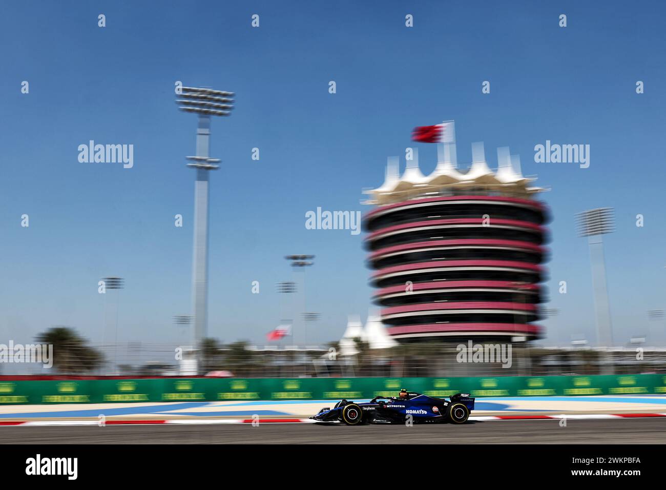 Sakhir, Bahrain. Februar 2024. Logan Sargeant (USA) Williams Racing FW46. Formel-1-Test, Tag zwei, Donnerstag, 22. Februar 2024. Sakhir, Bahrain. Quelle: James Moy/Alamy Live News Stockfoto