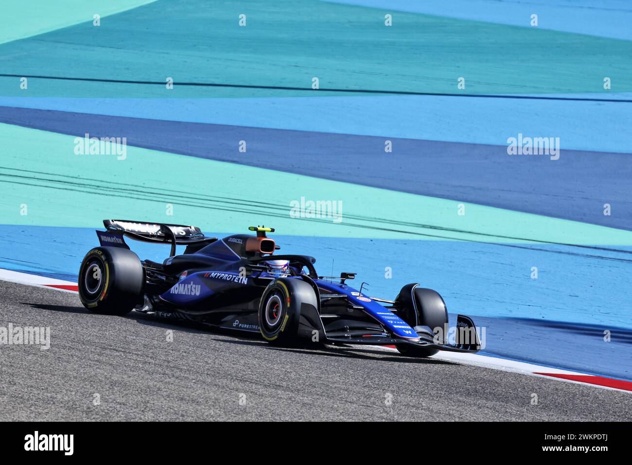 Sakhir, Bahrain. Februar 2024. Logan Sargeant (USA) Williams Racing FW46. Formel-1-Test, Tag zwei, Donnerstag, 22. Februar 2024. Sakhir, Bahrain. Quelle: James Moy/Alamy Live News Stockfoto