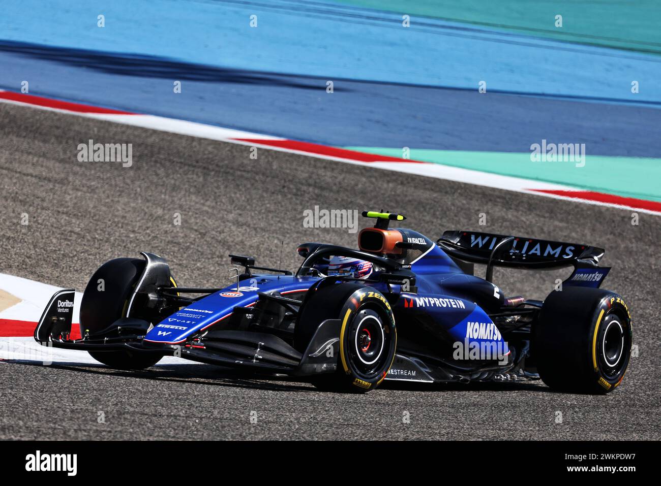 Sakhir, Bahrain. Februar 2024. Logan Sargeant (USA) Williams Racing FW46. Formel-1-Test, Tag zwei, Donnerstag, 22. Februar 2024. Sakhir, Bahrain. Quelle: James Moy/Alamy Live News Stockfoto