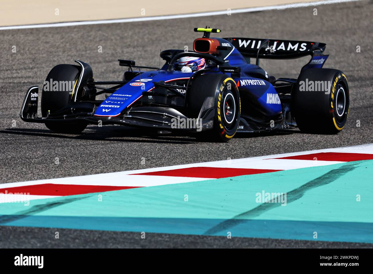 Sakhir, Bahrain. Februar 2024. Logan Sargeant (USA) Williams Racing FW46. Formel-1-Test, Tag zwei, Donnerstag, 22. Februar 2024. Sakhir, Bahrain. Quelle: James Moy/Alamy Live News Stockfoto