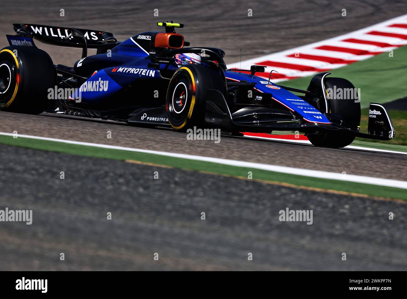 Sakhir, Bahrain. Februar 2024. Logan Sargeant (USA) Williams Racing FW46. 22.02.2024. Formel-1-Test, Sakhir, Bahrain, Tag Zwei. Das Foto sollte lauten: XPB/Alamy Live News. Stockfoto