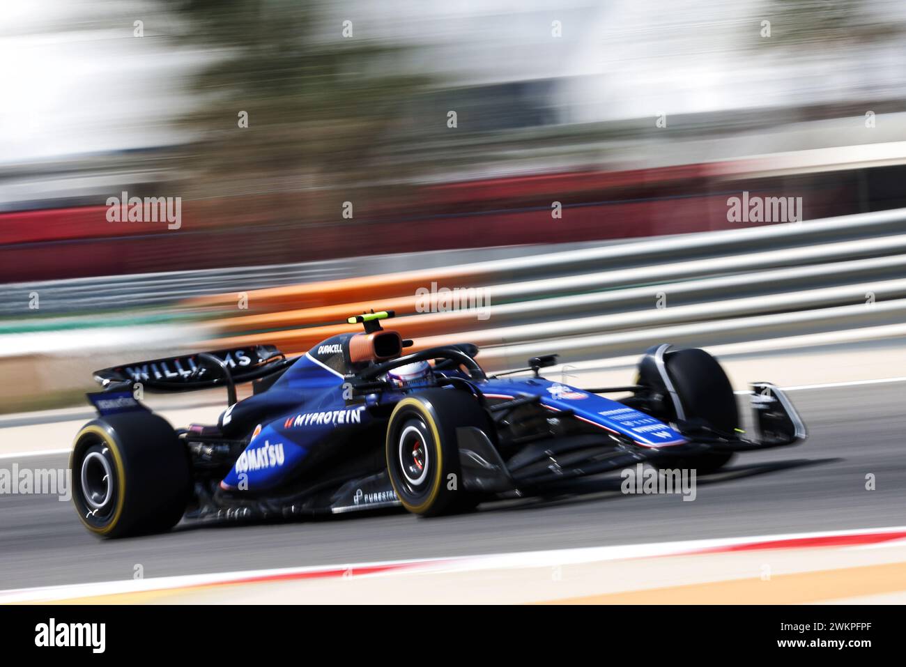 Sakhir, Bahrain. Februar 2024. Logan Sargeant (USA) Williams Racing FW46. 22.02.2024. Formel-1-Test, Sakhir, Bahrain, Tag Zwei. Das Foto sollte lauten: XPB/Alamy Live News. Stockfoto