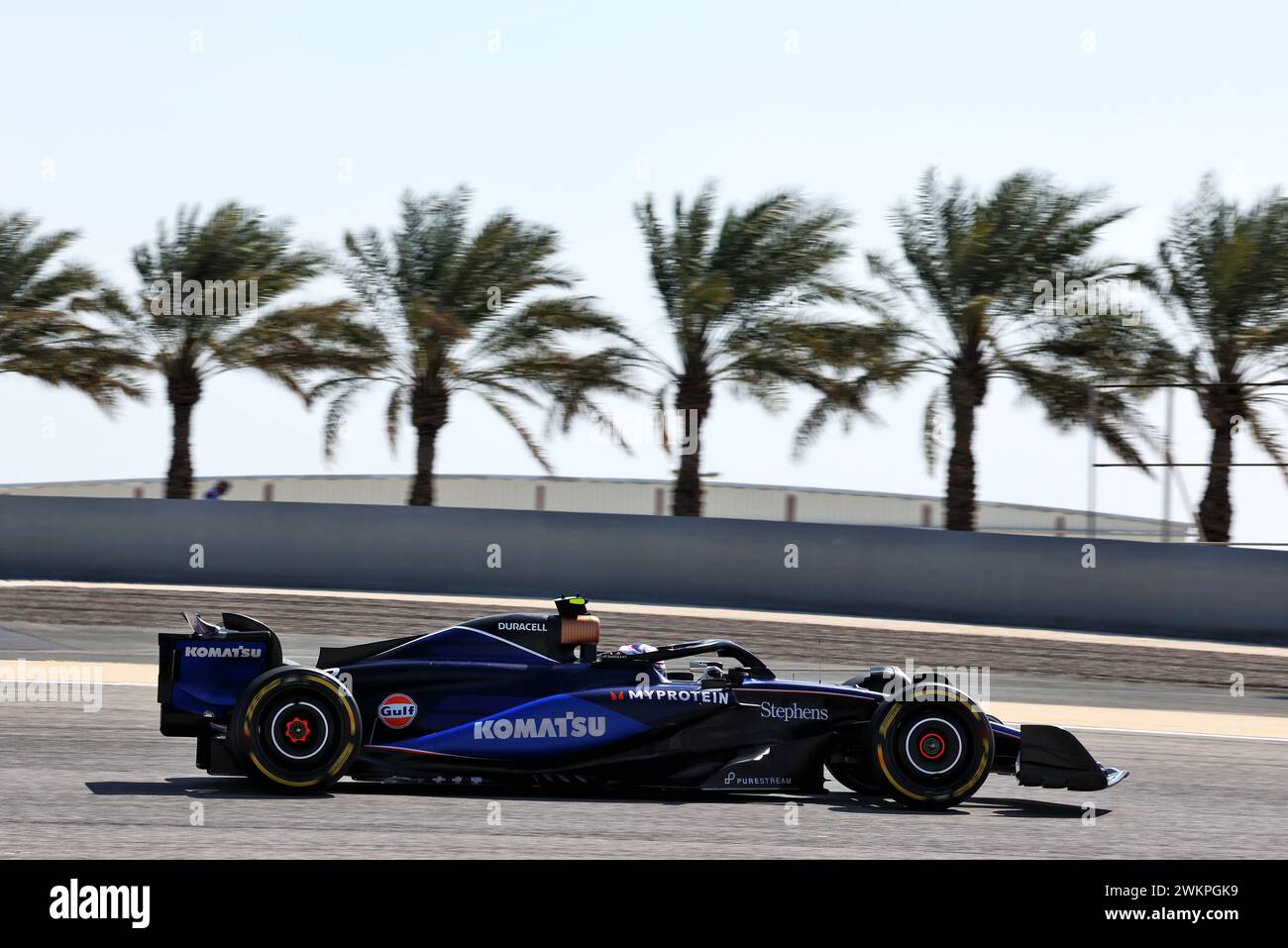 Sakhir, Bahrain. Februar 2024. Logan Sargeant (USA) Williams Racing FW46. Formel-1-Test, Tag zwei, Donnerstag, 22. Februar 2024. Sakhir, Bahrain. Quelle: James Moy/Alamy Live News Stockfoto