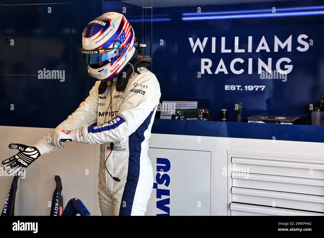 Sakhir, Bahrain. Februar 2024. Logan Sargeant (USA) Williams Racing. 22.02.2024. Formel-1-Test, Sakhir, Bahrain, Tag Zwei. Das Foto sollte lauten: XPB/Alamy Live News. Stockfoto