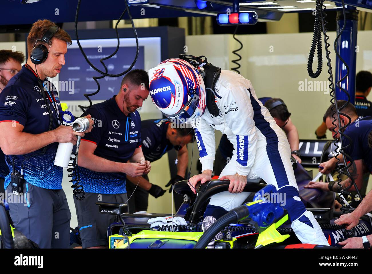 Sakhir, Bahrain. Februar 2024. Logan Sargeant (USA) Williams Racing FW46. 22.02.2024. Formel-1-Test, Sakhir, Bahrain, Tag Zwei. Das Foto sollte lauten: XPB/Alamy Live News. Stockfoto