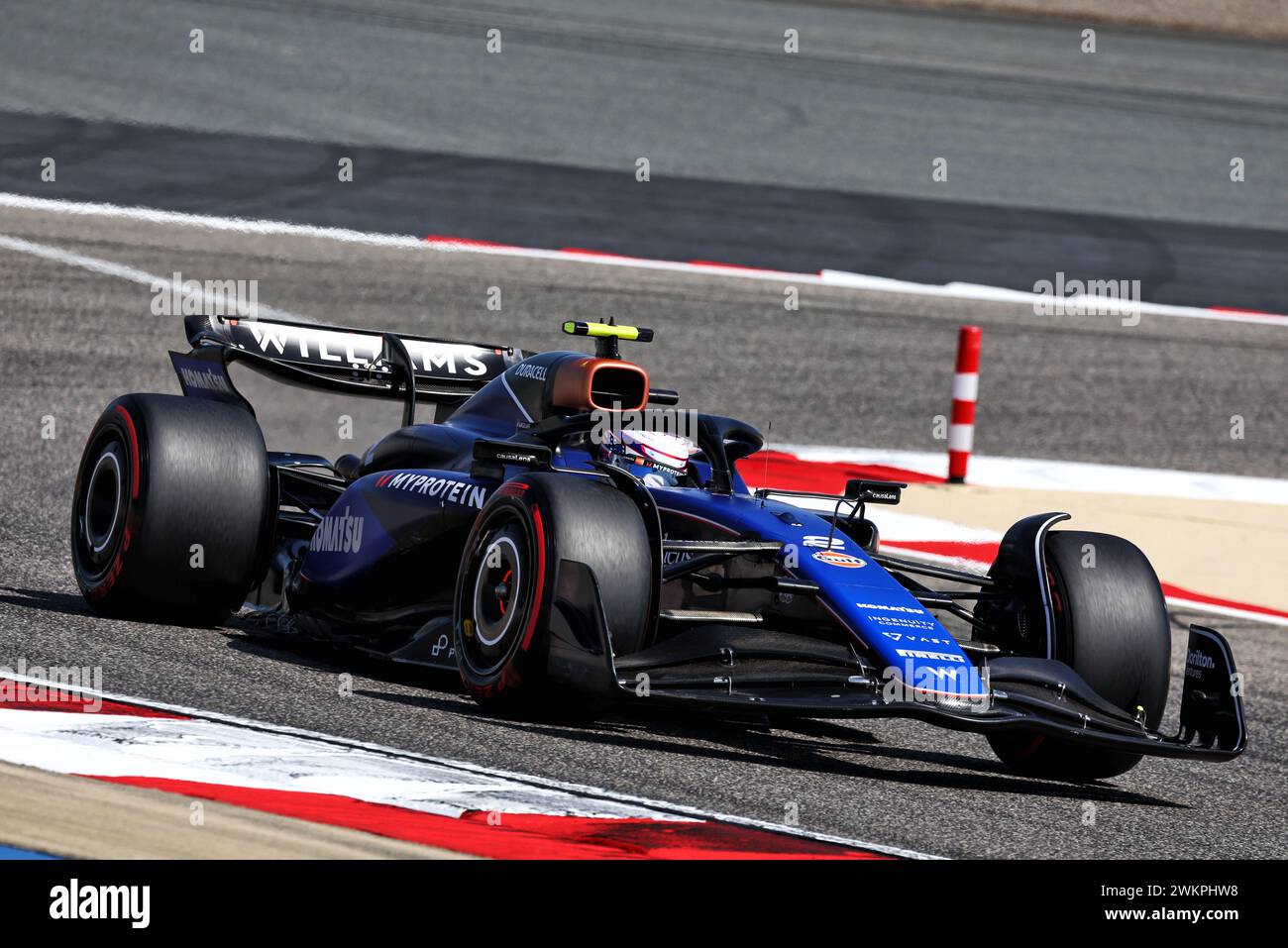 Sakhir, Bahrain. Februar 2024. Logan Sargeant (USA) Williams Racing FW46. Formel-1-Test, Tag zwei, Donnerstag, 22. Februar 2024. Sakhir, Bahrain. Quelle: James Moy/Alamy Live News Stockfoto