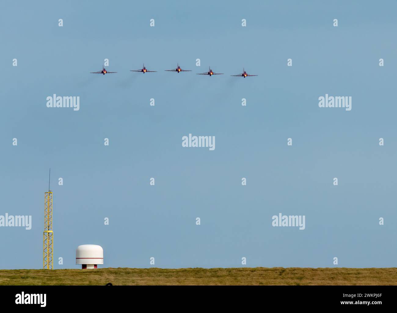 Royal Air Force Militär Falken rote Pfeiljets Stockfoto