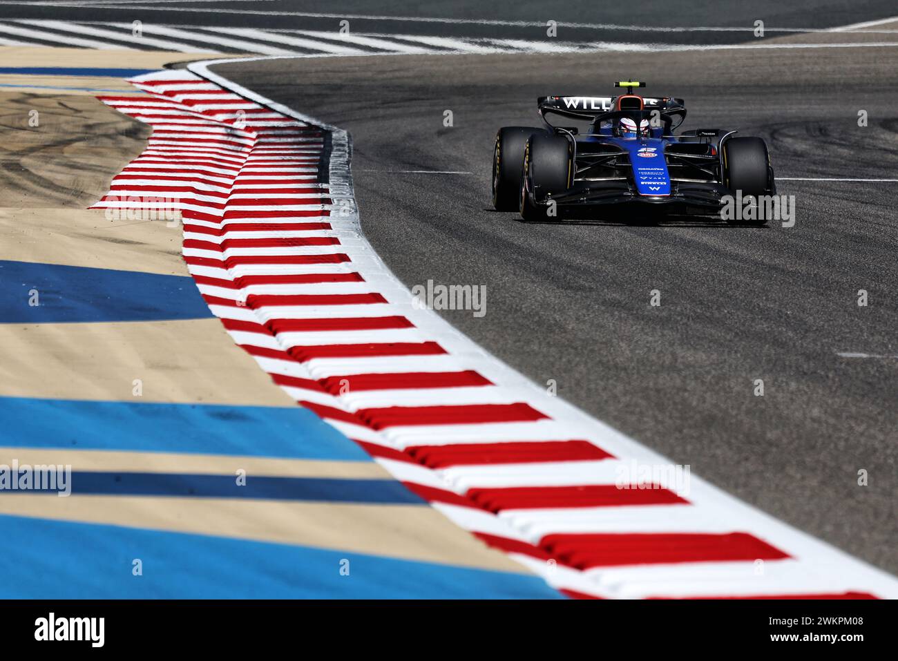 Sakhir, Bahrain. Februar 2024. Logan Sargeant (USA) Williams Racing FW46. Formel-1-Test, Tag zwei, Donnerstag, 22. Februar 2024. Sakhir, Bahrain. Quelle: James Moy/Alamy Live News Stockfoto