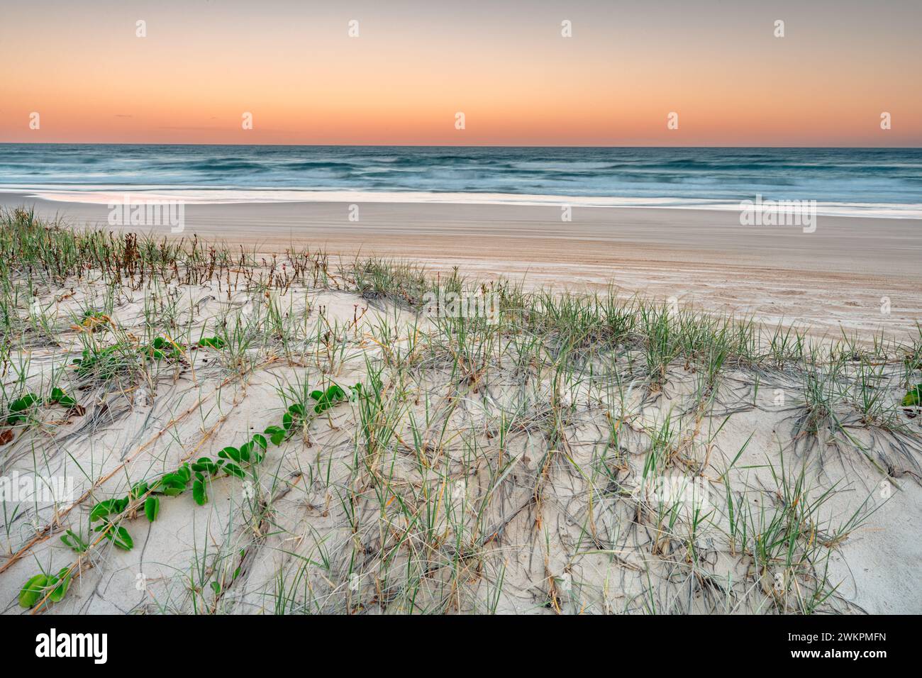 78 Mile Beach auf Fraser Island, Weltkulturerbe-Weltkulturerbe. Stockfoto