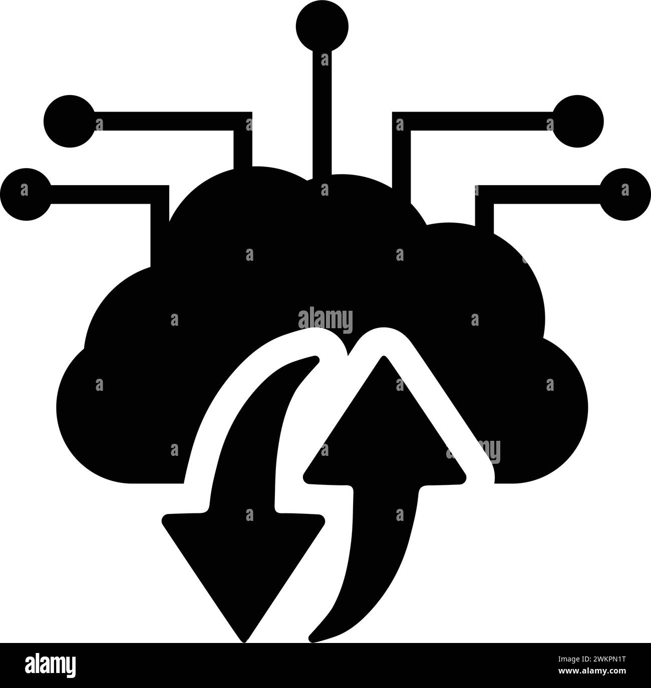 Symbol für Backup, Big, Data. Kommerzielle Nutzung, gedruckte Dateien und Präsentationen, Werbematerial, Web oder jede Art von Designprojekt. Stock Vektor