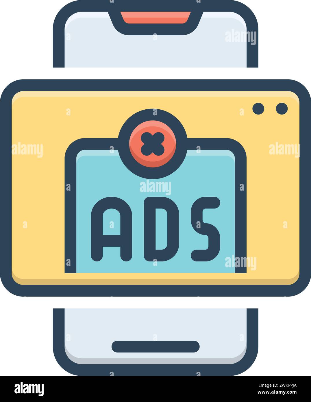 Symbol für Werbung, Blurb Stock Vektor