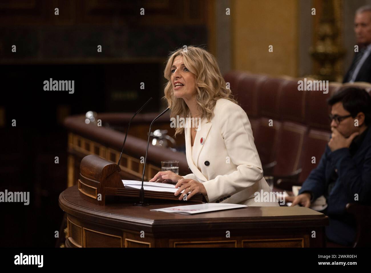 Madrid, 15.11.2023. Abgeordnetenkongress. Erste Sitzung der Einführungsdebatte von Pedro Sánchez. Foto: Ángel de Antonio. ARCHDC. Quelle: Album / Archivo ABC / Ángel de Antonio Stockfoto